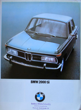 BMW 2000 tii Modelprogram 1969 Carbrochure (10302)